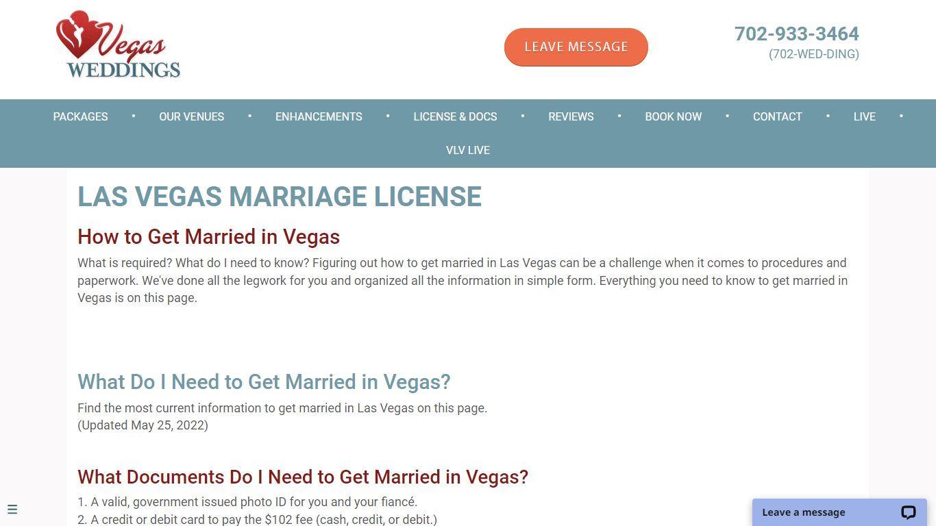 Getting Married in Vegas | Las Vegas Marriage License - 702Wedding.com